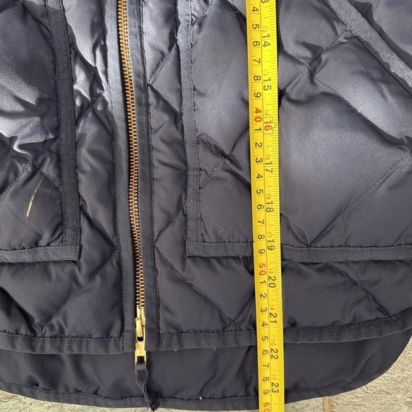 J. Crew Navy Blue Quilted Down Puffer Vest Women’s Sz XXS Full Zip EUC Excursion - Picture 8 of 8